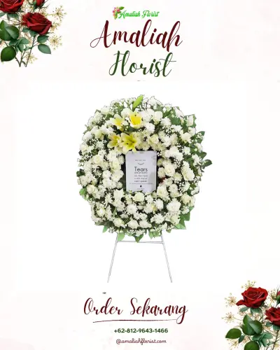 Krans Bunga Duka Cita di Sebani